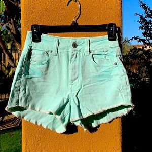 Aqua jean shorts